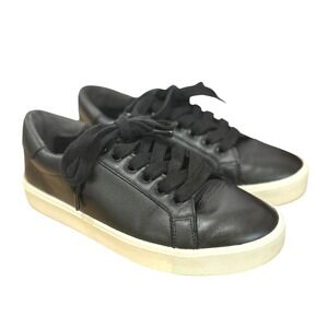 Sam Edelman Ethyl Black Leather Sneakers Lace Up Casual Shoes Women's‎ 6.5M